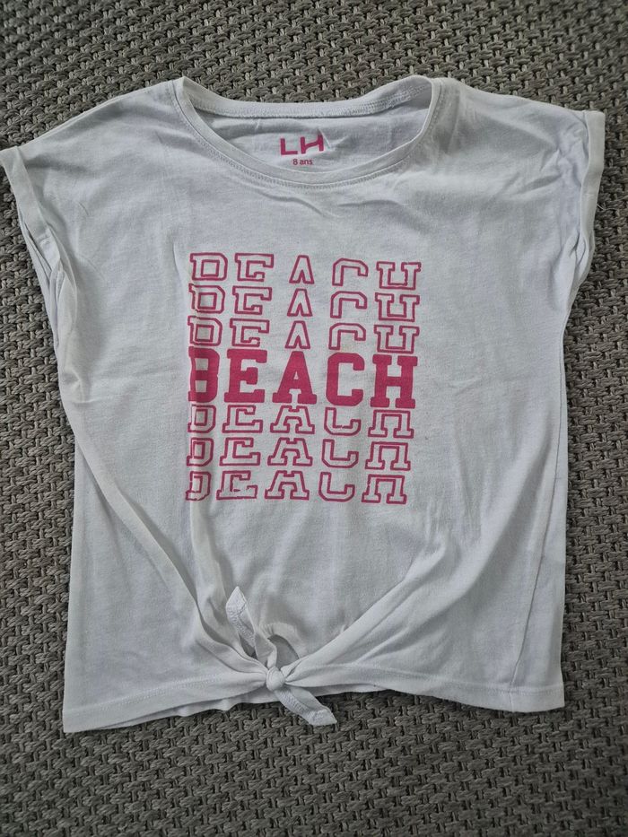 Lot de 2 t-shirts mc à nœuds fille - 8 ans - photo numéro 2
