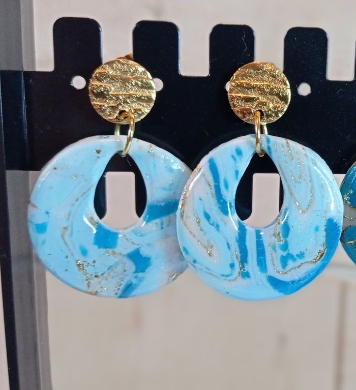 Boucles d'oreilles pâte polymère - photo numéro 2