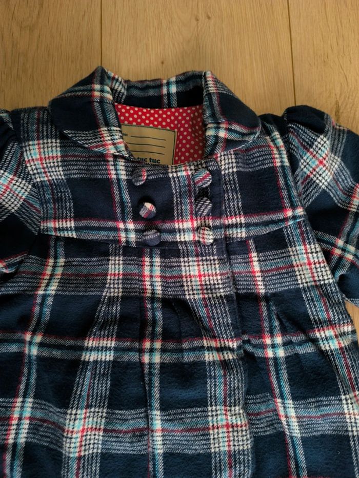 Manteau chaud hiver fille Motifs écossais Bleu marine et rouge Tuc Tuc - 2 ans 92 cm - photo numéro 3