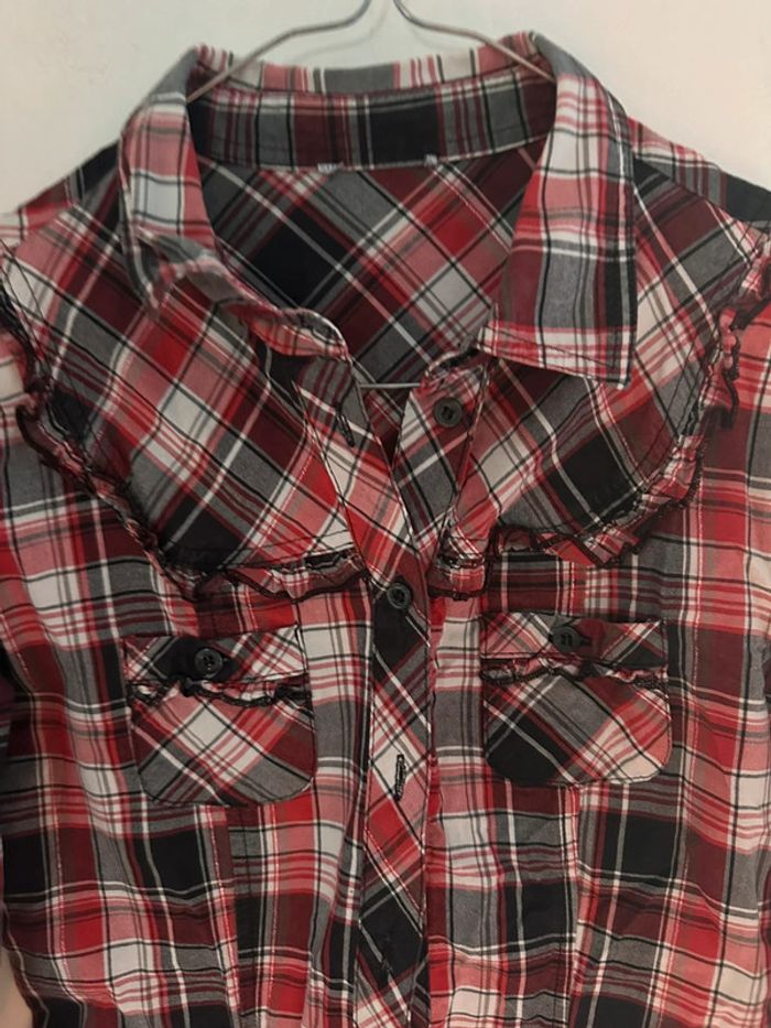Chemisier à carreaux femme s - photo numéro 2