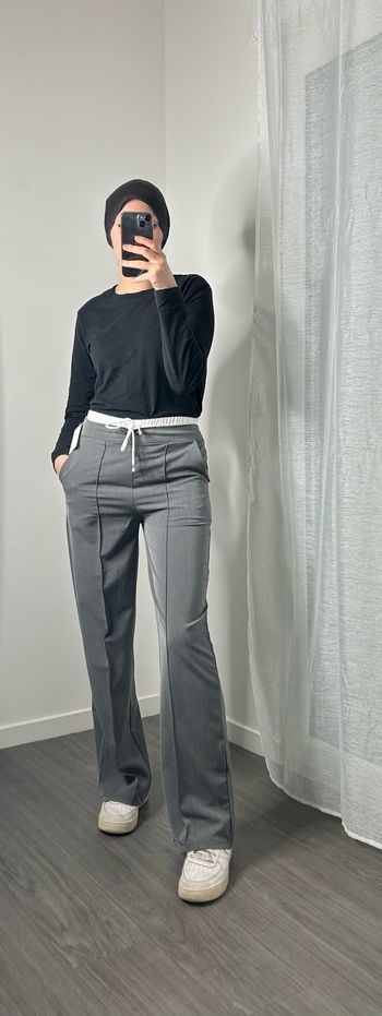 Pantalon droit gris