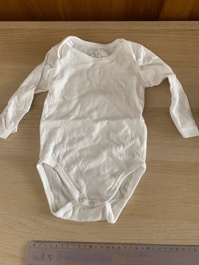 9 mois 71 cm body manches longues courtes petit bateau rose fille bébé collants - photo numéro 5