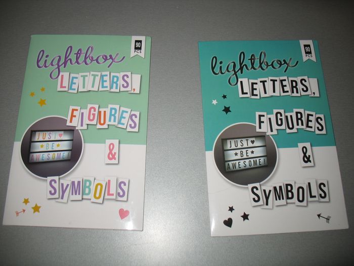 2 PAQUETS DE LETTRES POUR BOITE LUMINEUSE - NEUF - n°17