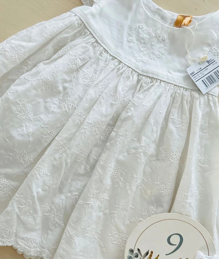 Robe blanche fille orchestra 9 mois en 71 cm - photo numéro 2