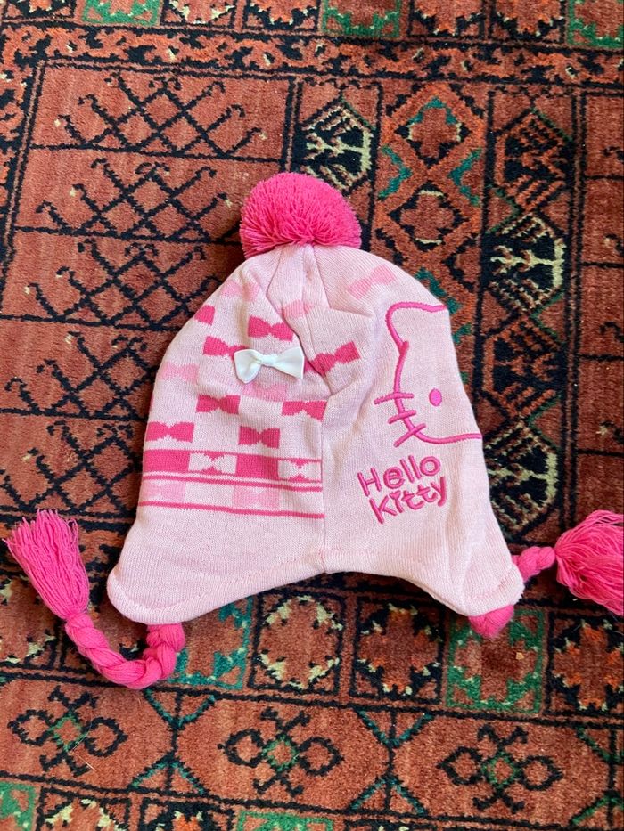 Bonnet hello kitty rose fille hiver 52 cm - photo numéro 4