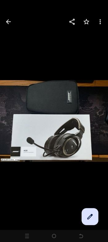 Casque d'aviation Bose A20 avec câble Bluetooth à double prise, 30h de vol à 400€