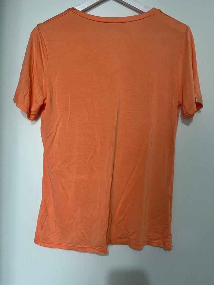 T-shirt en orange taille unique col argenté - photo numéro 2