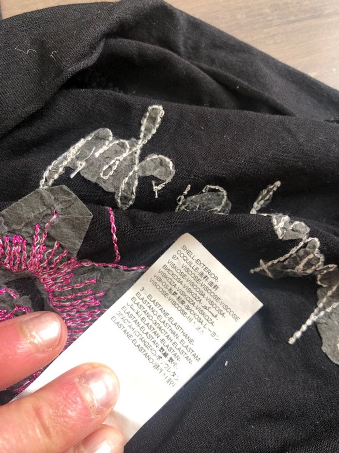 Robe desigual taille XS imprimée papillons noire manches longues - photo numéro 8