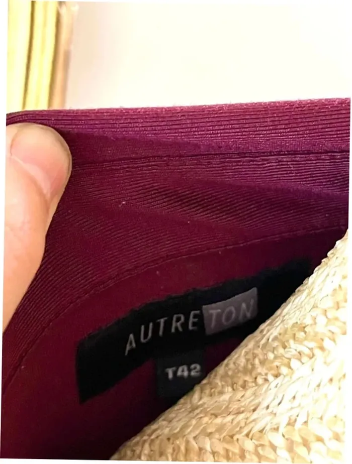 Sublime Chemise à col et boutonnage Autre Ton en Bordeaux taille 42 - photo numéro 7
