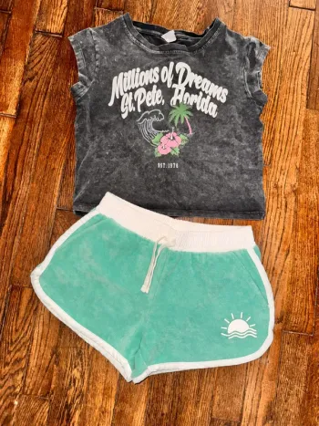 T-shirt et short éponge Zara 10 ans