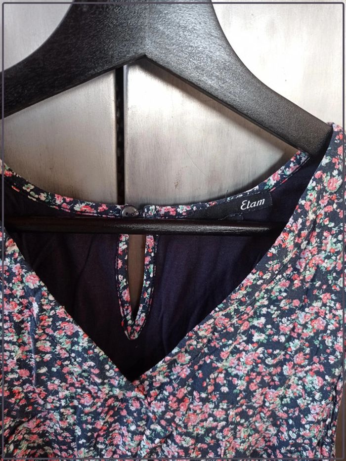 Débardeur Etam taille 36 à motif fleuri bon état - photo numéro 2