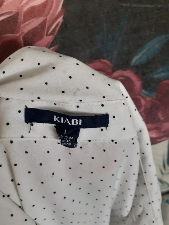 Blouse à pois sans manches L - photo numéro 3