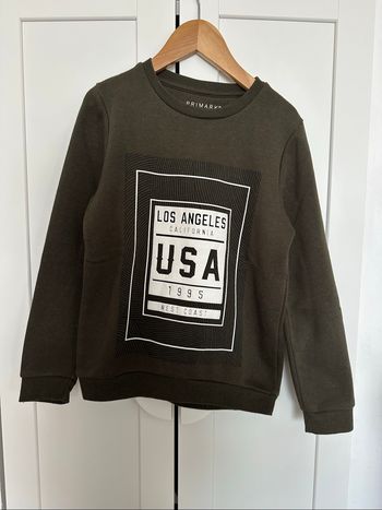 Sweat vert primark los angeles taille 8/9 ans très bon état