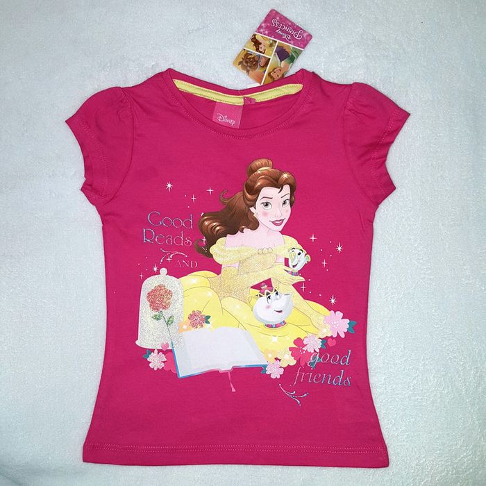 t-shirt rose princesse belle disney