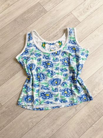 Top court fleuris vintage