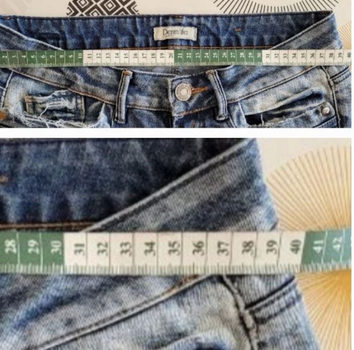 Pimkie Denim Life Jean TFr38 - Coupe Droite&Mid Rise - Style destroyed -Bleu used TBE - photo numéro 3