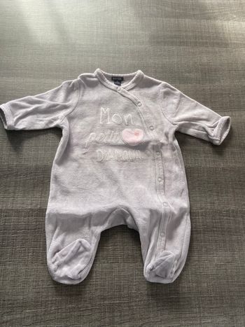 Pyjama velours 1 mois