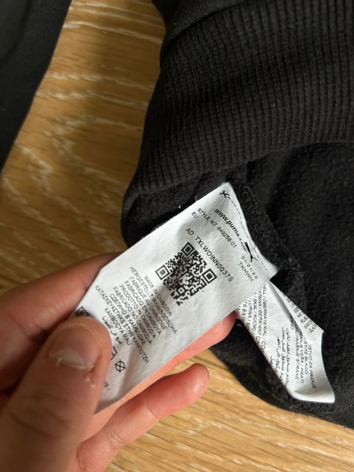 Sweat-shirt à capuche - puma noir - taille - 13/14 ans - photo numéro 5