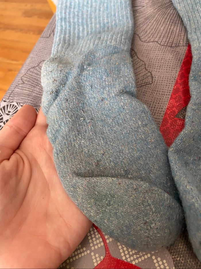 Chaussettes laine bleu - photo numéro 3