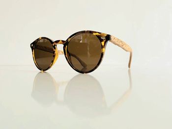 Lunette de soleil mixte Pantos marron écaille bras en liège uv protection catégorie 3