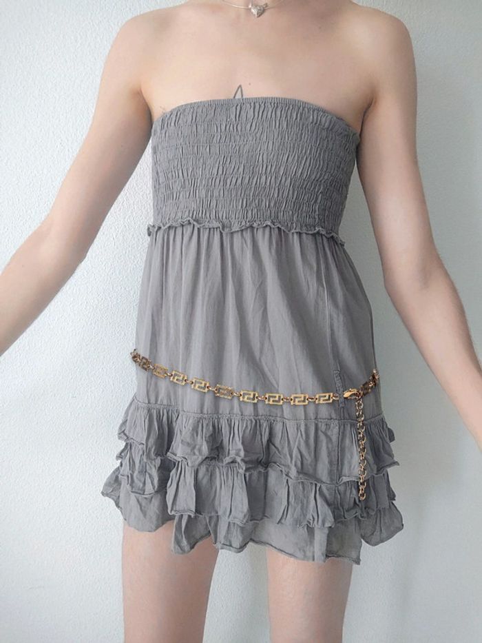 2 en 1 Robe bustier & Jupe droite gros volant vintage - 34/XS à 40/L - photo numéro 4