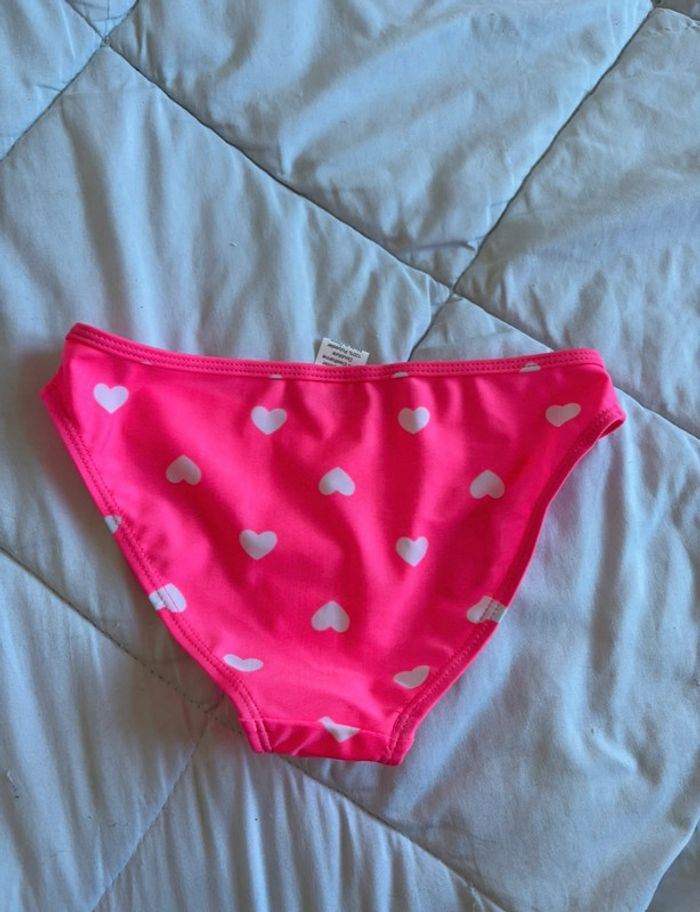 Bas de maillot de bain fille ados rose à motif cœur blanc taille 12 ans neuf - photo numéro 4