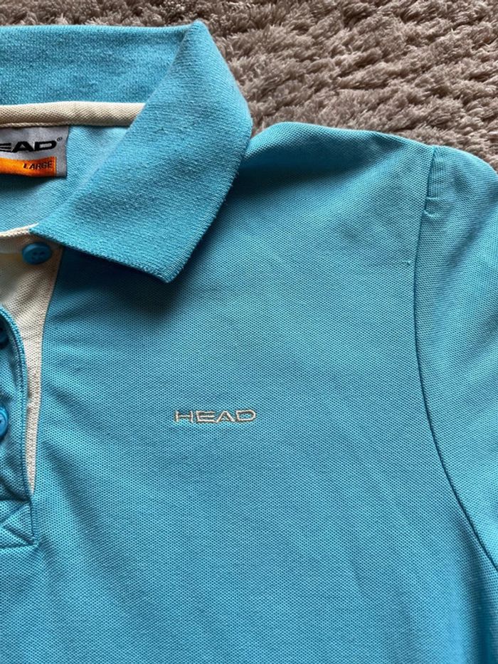 Polo de tennis femme Head. L / bleu ciel /Très bon état - photo numéro 3
