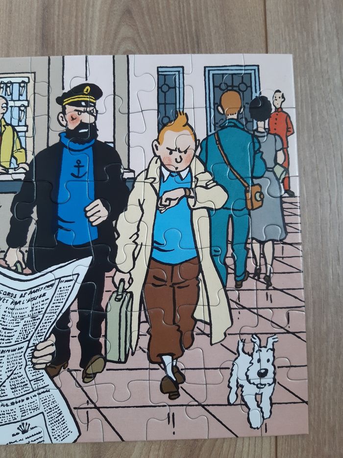 Puzzle Tintin Hôtel Cornavin 60 pièces complet et poster Nathan 1994 - photo numéro 8