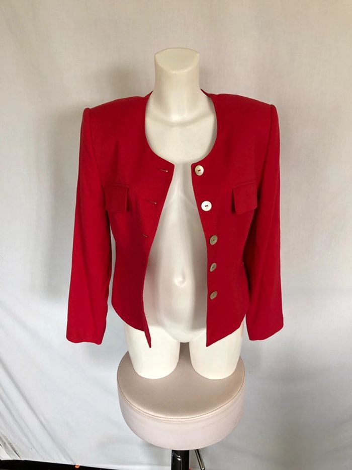 Veste rouge foncé vintage Le Look taille 36 très bon état - photo numéro 9