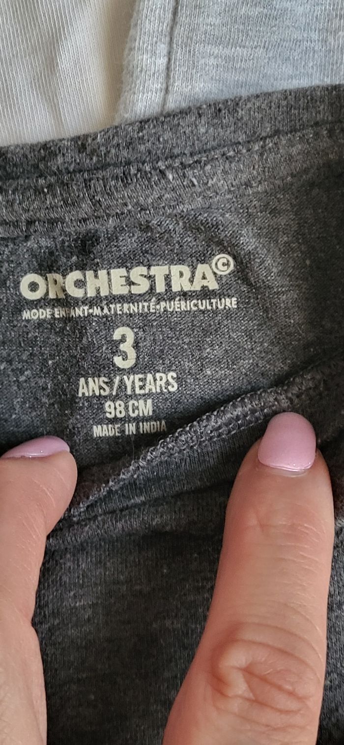 Lot de 3 tee-shirts/justaucorps ORCHESTRA  3 ans - photo numéro 2