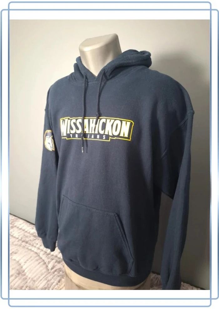 sweat a capuche / Hoodie gildan universitaire - taille L - homme - bleu foncé (319) - photo numéro 5