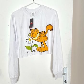 T-shirt Garfield Neuf Crop top manches longues