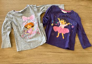 Lot 2 tee-shirts manches longues Dora 3 ans