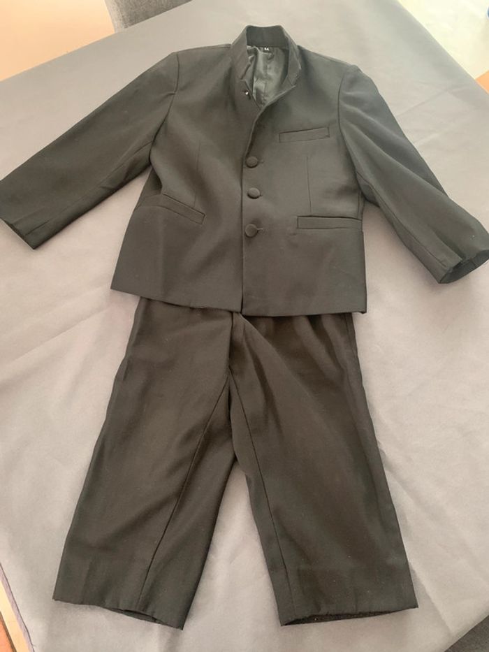Costume 4 ans Adriano Jacometti noir / Pantalon taille élastique