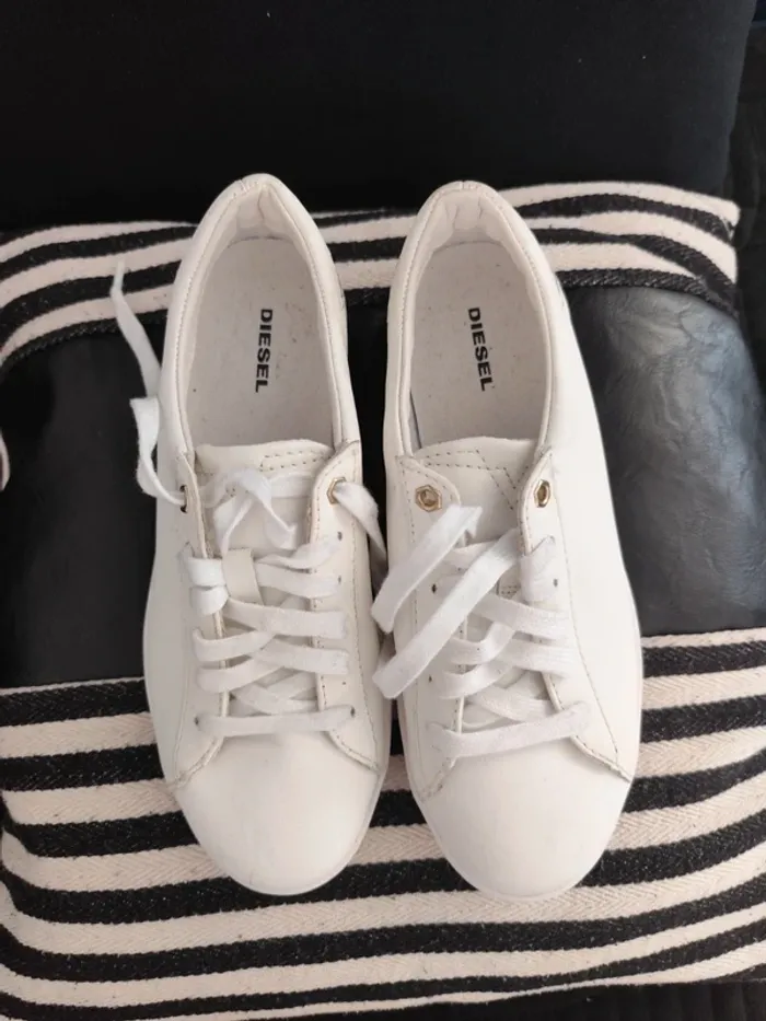 Baskets été blanches diesel - photo numéro 2