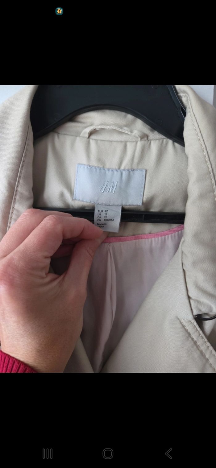 Trench beige h&m 42 - photo numéro 5