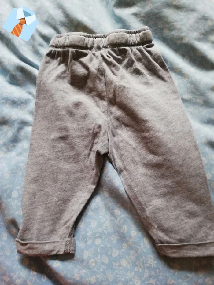Pantalon Gris Crème "Inextenso" - Taille 68 cm - photo numéro 2