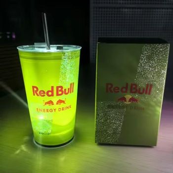 Verre Plastique Redbull Vert Lumineux 420ml 