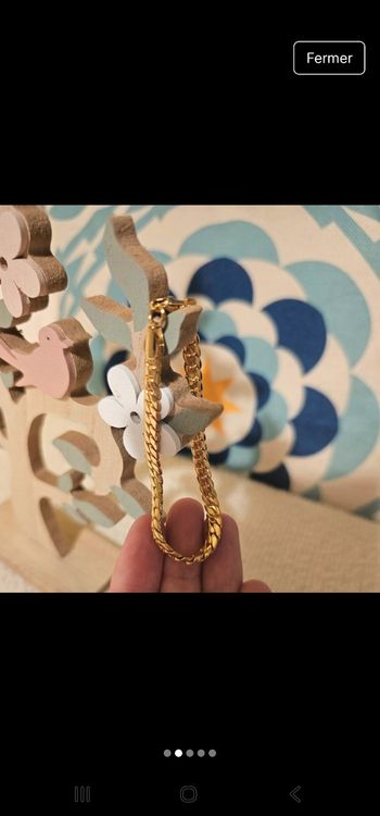 Bracelet en plaque or neuf