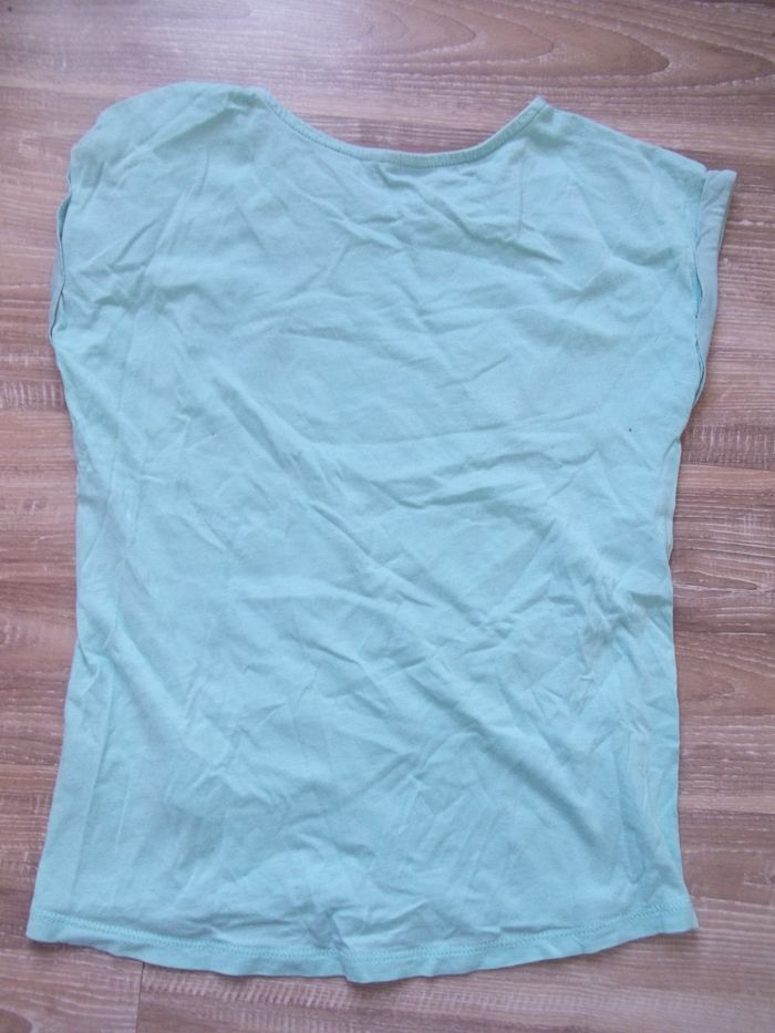T-shirt turquoise patché "love" Orchestra 10 ans - photo numéro 2