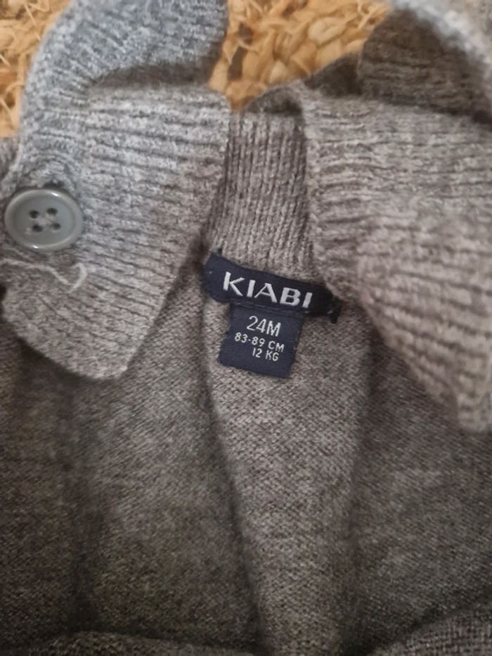 Salopette en lainage extensible bretelles fantaisie grise 🍓24 mois🍓 - photo numéro 4