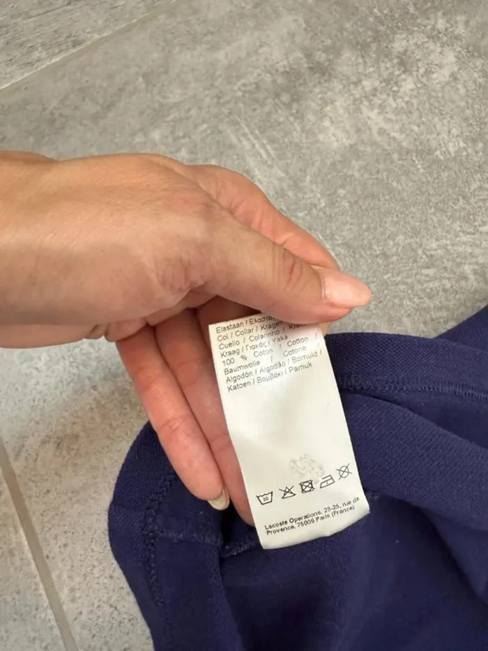 Polo Lacoste femme mauve foncé taille 46 soit XL super état - photo numéro 9