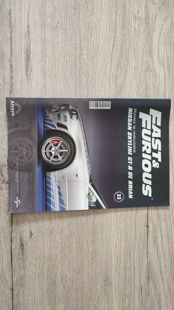 Fascicule numéro 23 n°23 seul sans pièce Nissan Skyline GT-R R34 Fast & Furious de Brian O'Conner 1/