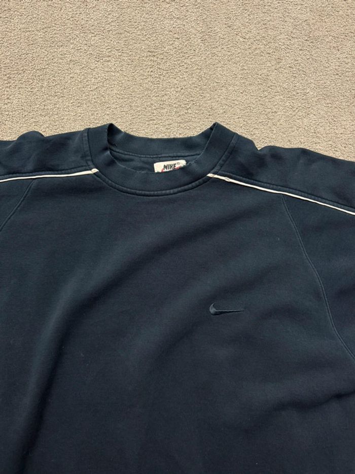 Sweat nike brodé vintage bleu marine taille XXL - photo numéro 4