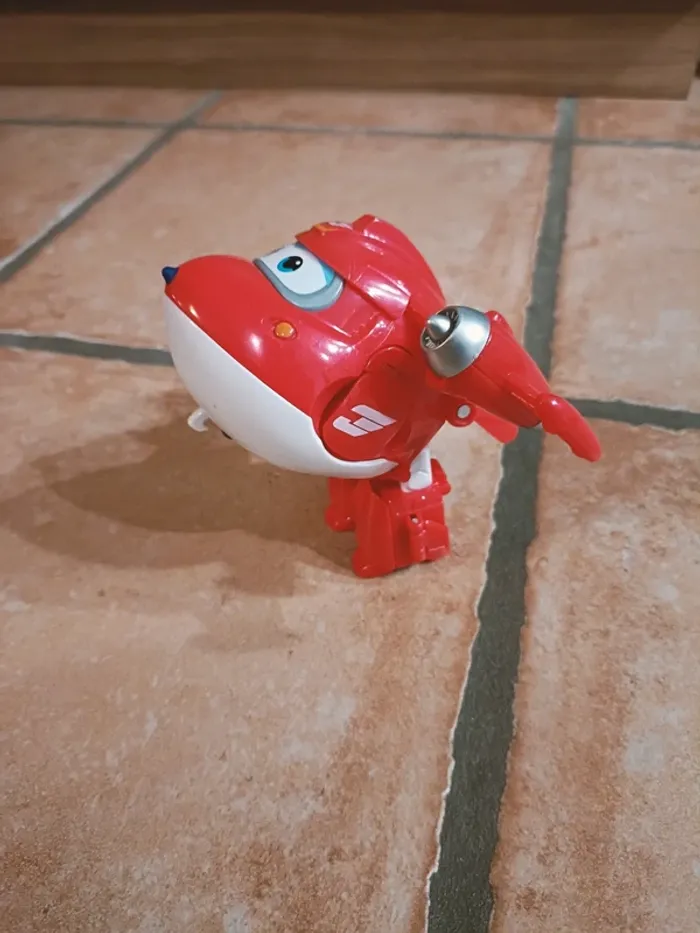 Super Wings figurine transforming Jett 12 cm avec mini jett - photo numéro 2