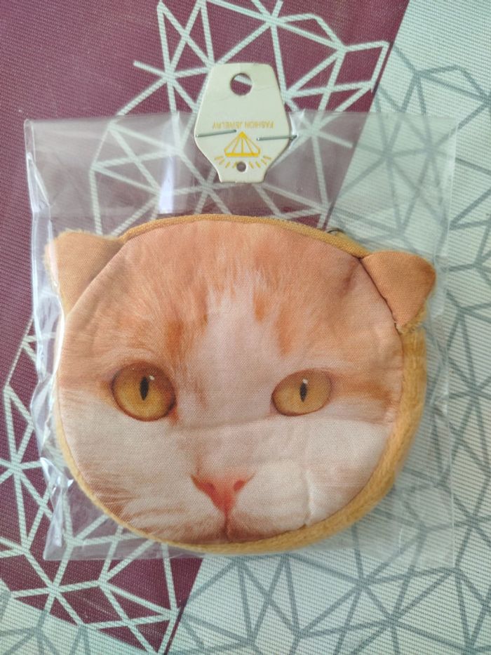 Porte-monnaie enfant neuf motif chat