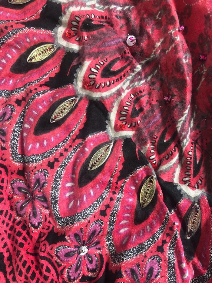 Robe rouge Desigual taille XS manches longues tricot - photo numéro 4