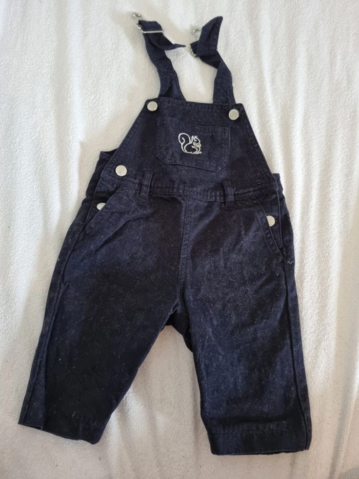Salopette Jean noir 6 mois