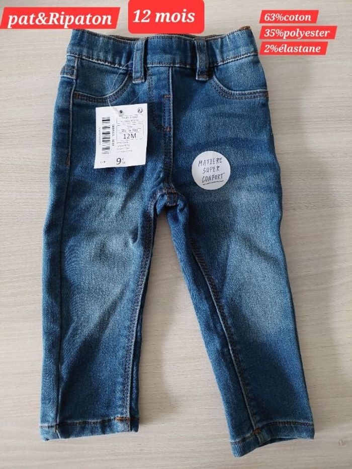 Jean serré fille 12 mois