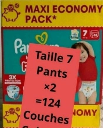 Couches pampers taille 7 pants